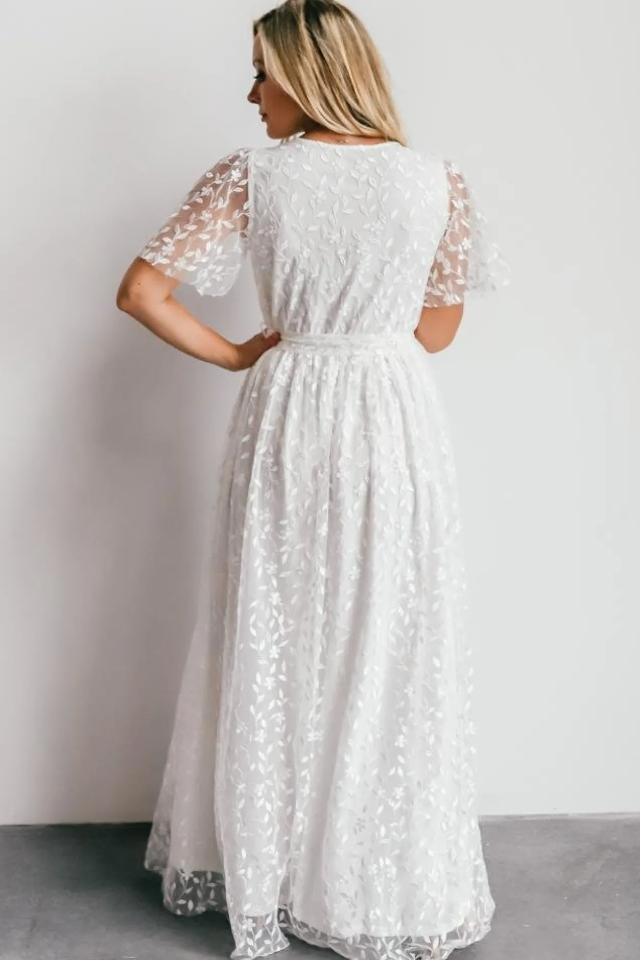 Fashion Baltic Born Marseille Embossed Maxi Dress | White