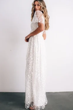 Fashion Baltic Born Marseille Embossed Maxi Dress | White