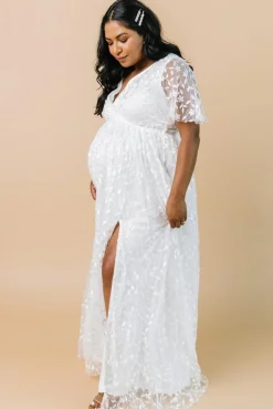 Fashion Baltic Born Marseille Embossed Maxi Dress | White