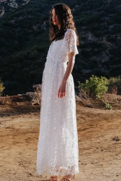 Fashion Baltic Born Marseille Embossed Maxi Dress | White