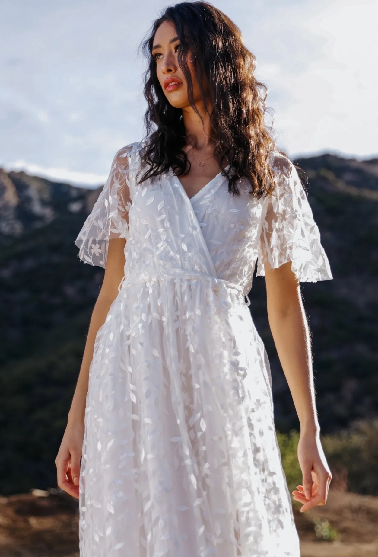 Fashion Baltic Born Marseille Embossed Maxi Dress | White