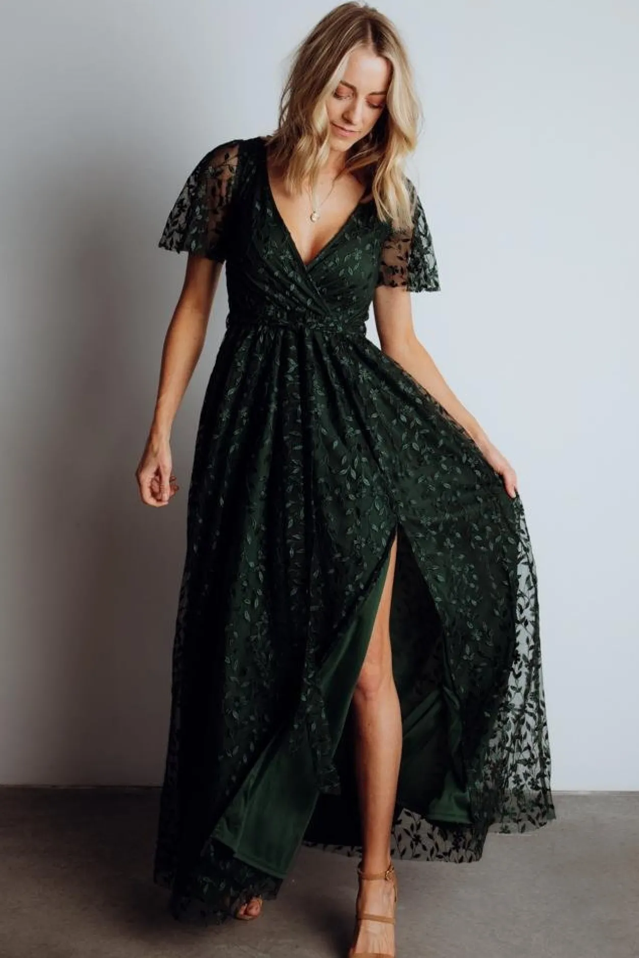 Sale Baltic Born Marseille Embossed Maxi Dress | Green