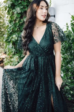 Sale Baltic Born Marseille Embossed Maxi Dress | Green