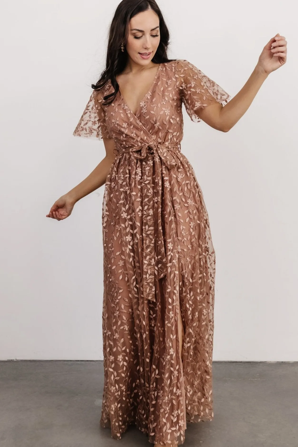 Sale Baltic Born Marseille Embossed Maxi Dress | Nude Rose NudeRose