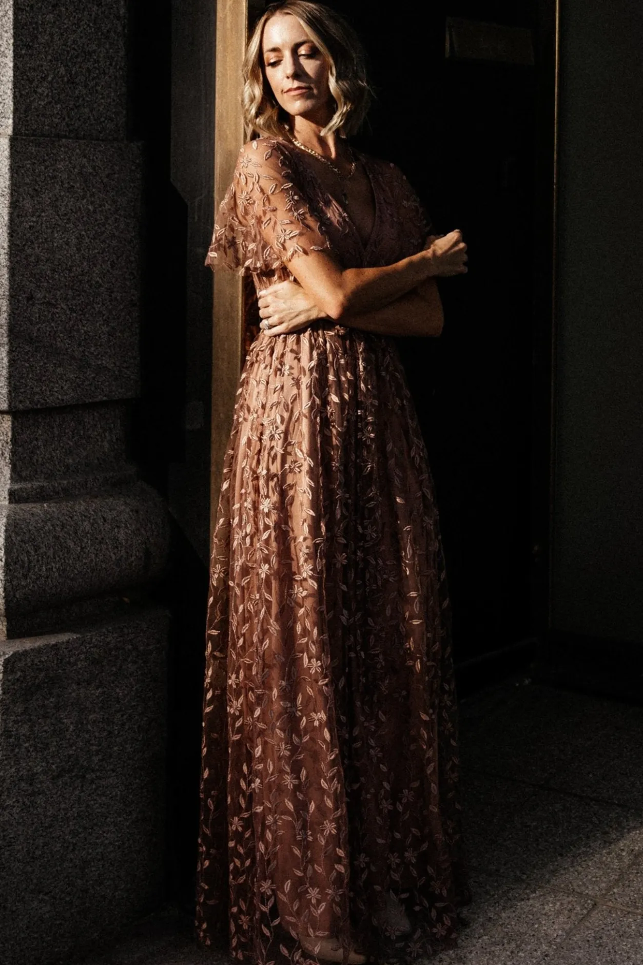 Sale Baltic Born Marseille Embossed Maxi Dress | Nude Rose NudeRose