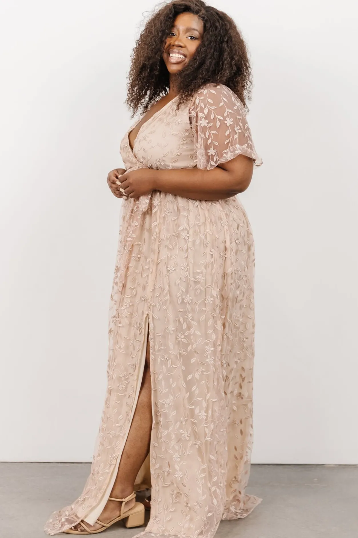 Best Baltic Born Marseille Embossed Maxi Dress | Champagne
