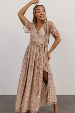 Best Baltic Born Marseille Embossed Maxi Dress | Champagne