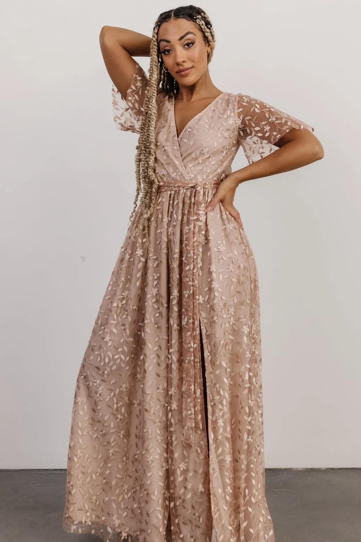 Best Baltic Born Marseille Embossed Maxi Dress | Champagne