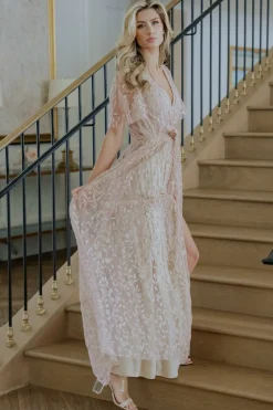 Best Baltic Born Marseille Embossed Maxi Dress | Champagne