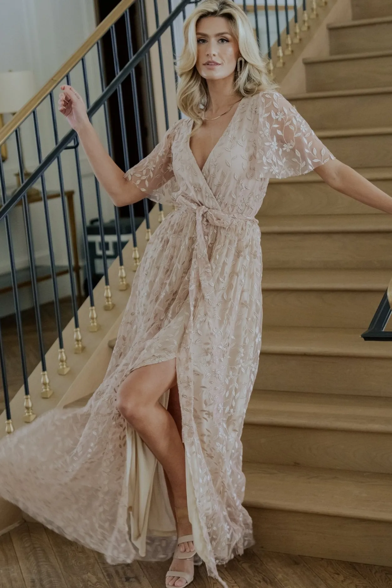 Best Baltic Born Marseille Embossed Maxi Dress | Champagne