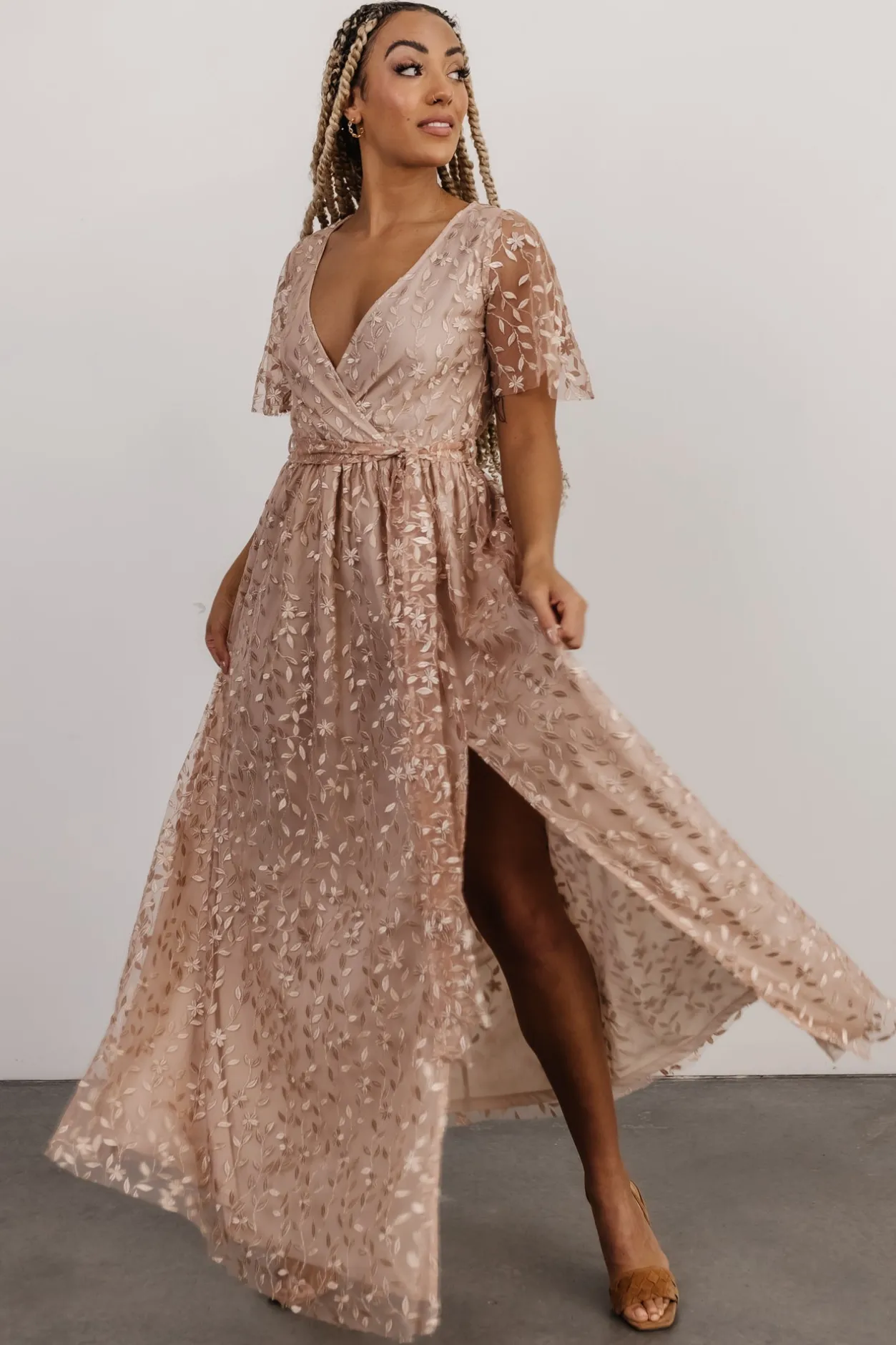 Best Baltic Born Marseille Embossed Maxi Dress | Champagne