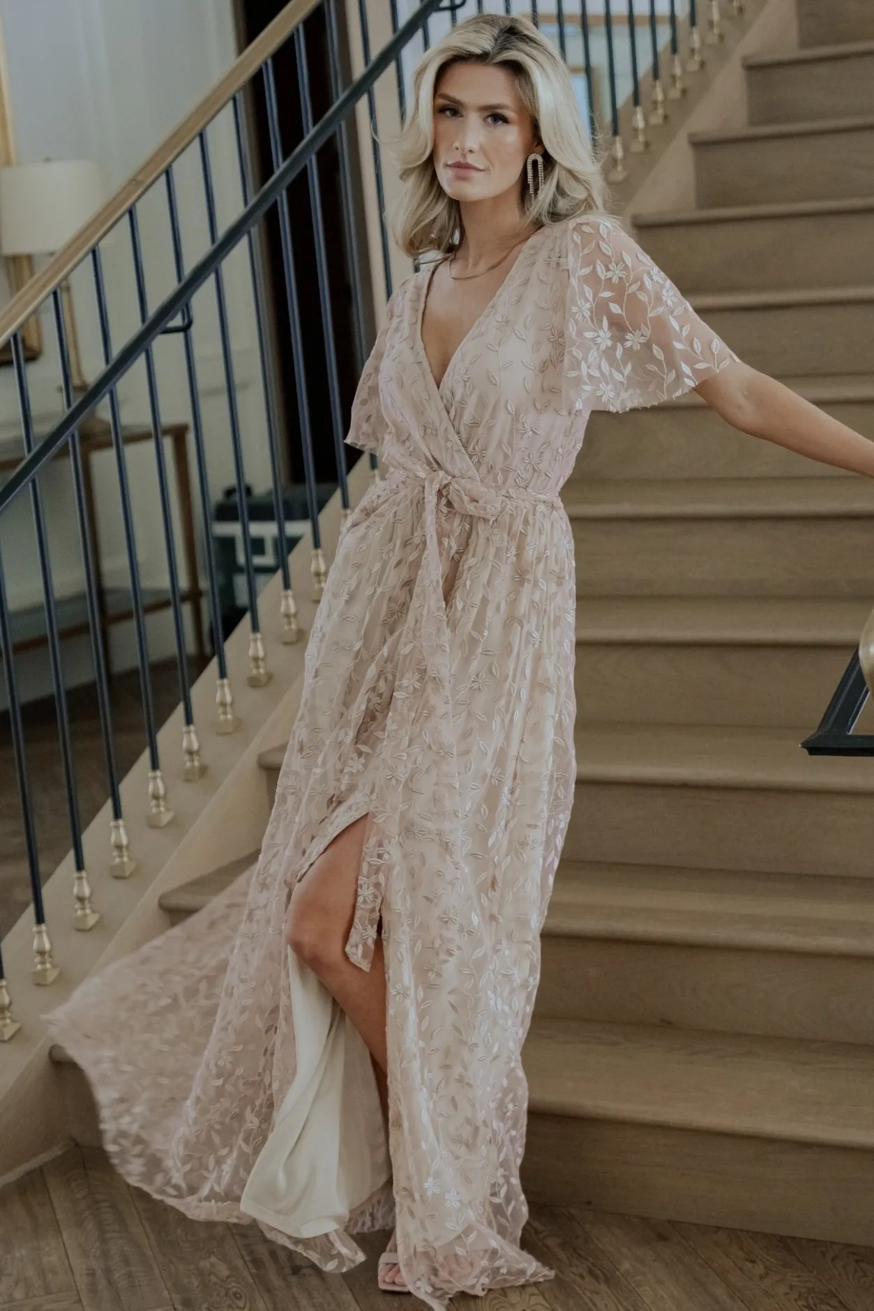 Best Baltic Born Marseille Embossed Maxi Dress | Champagne