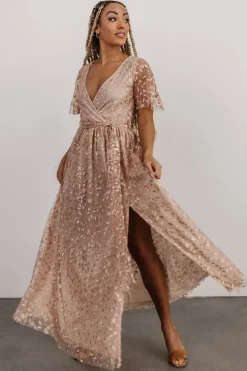 Best Baltic Born Marseille Embossed Maxi Dress | Champagne