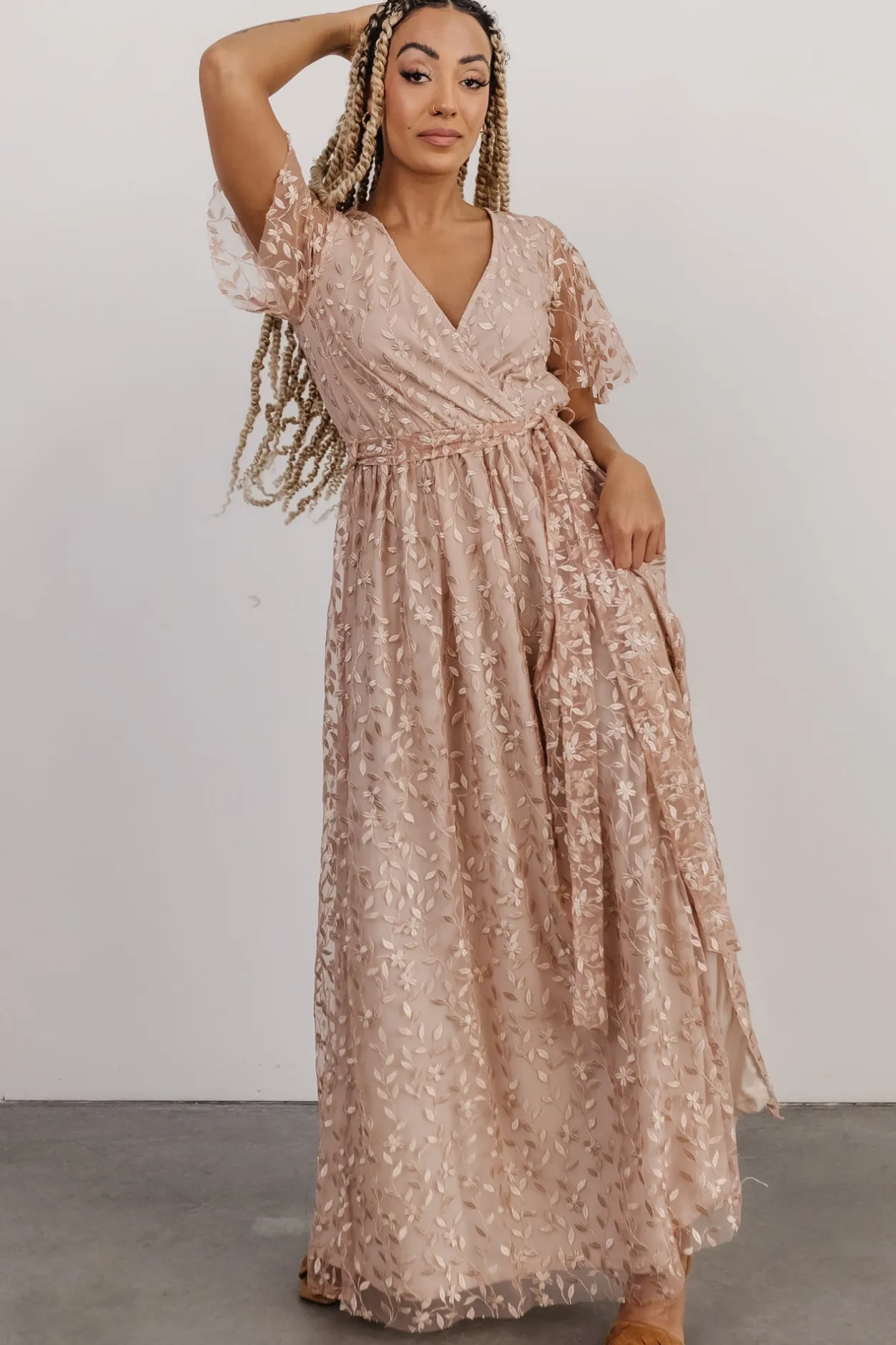 Best Baltic Born Marseille Embossed Maxi Dress | Champagne