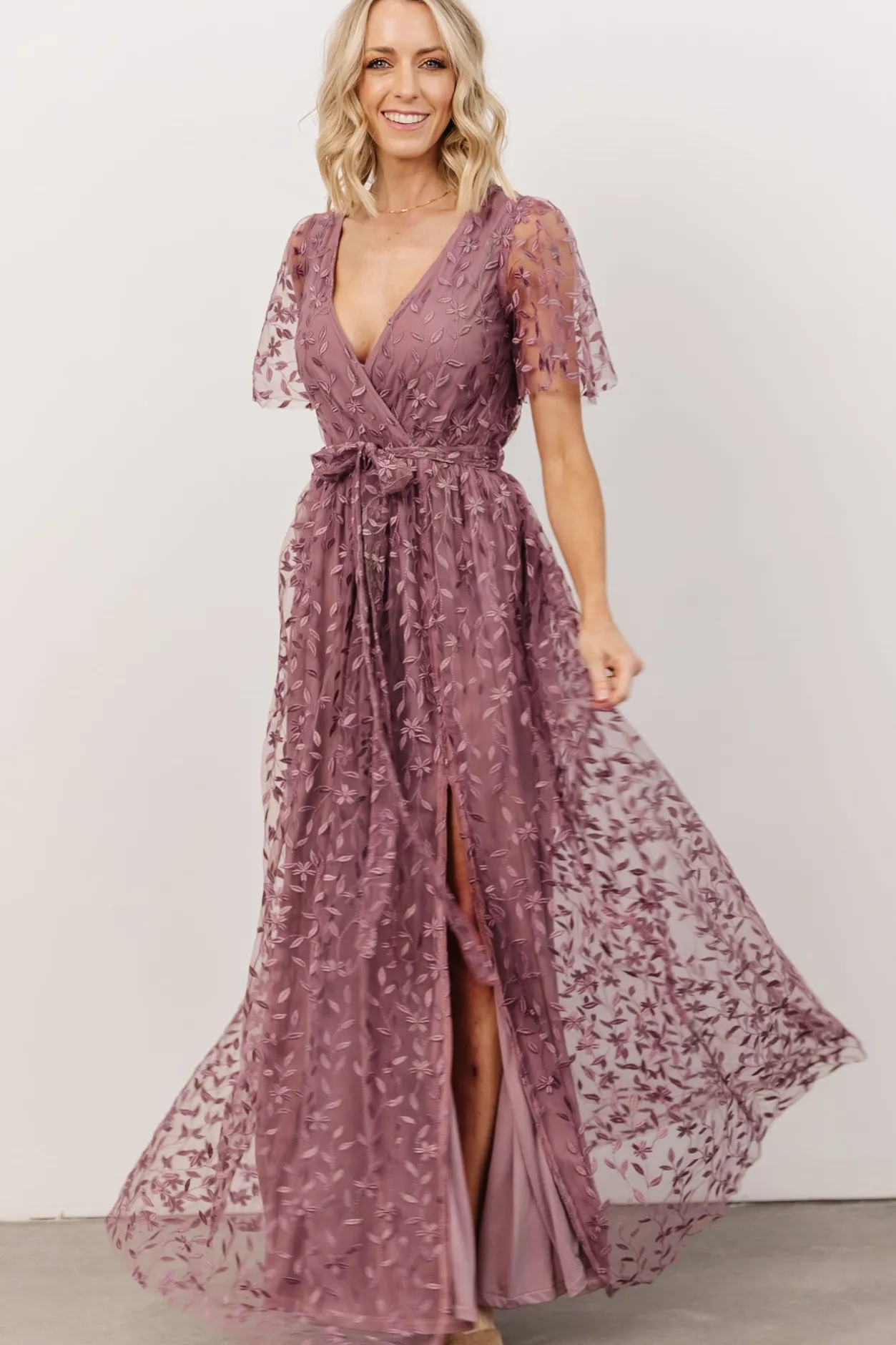 Best Baltic Born Marseille Embossed Maxi Dress | Lavender