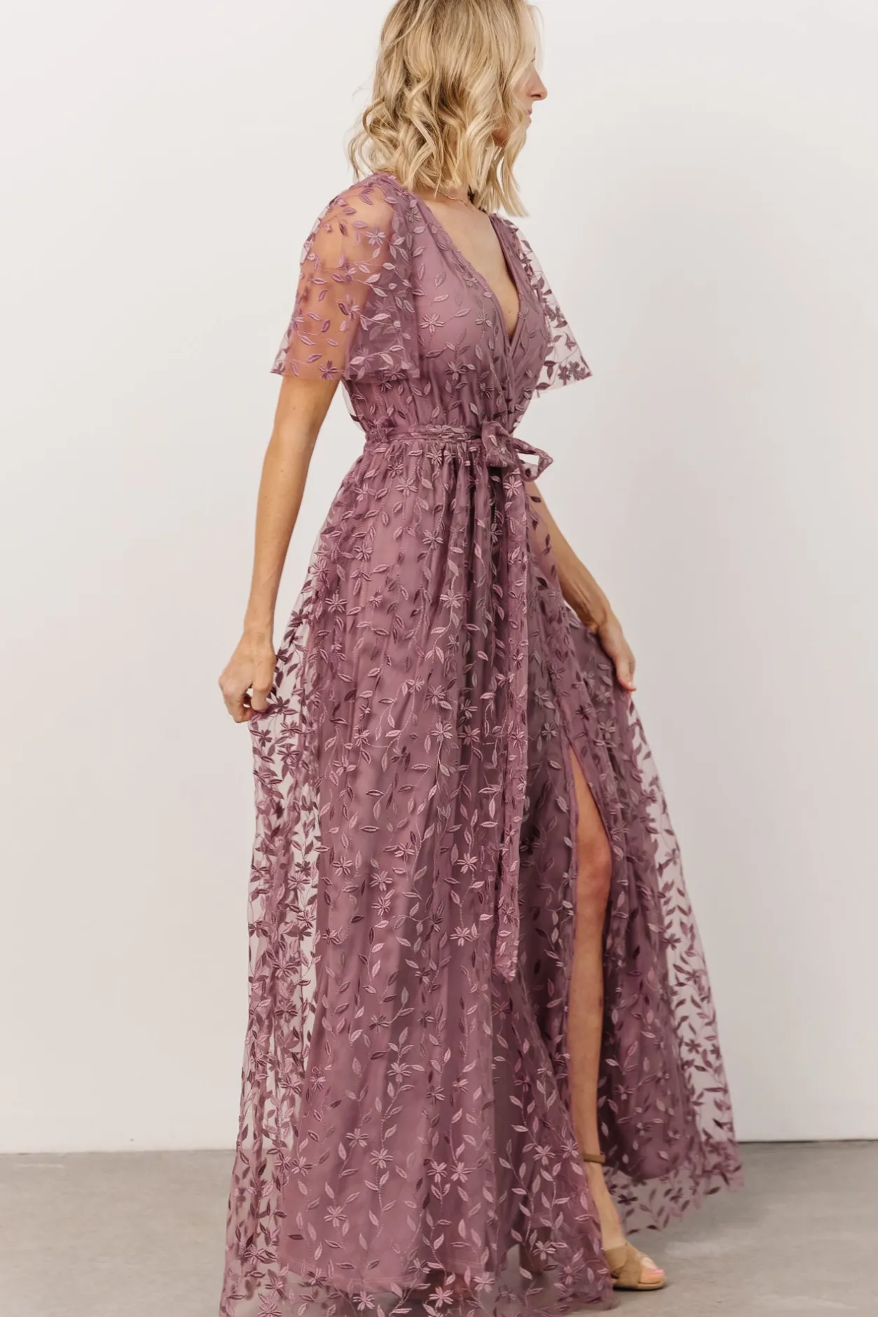 Best Baltic Born Marseille Embossed Maxi Dress | Lavender