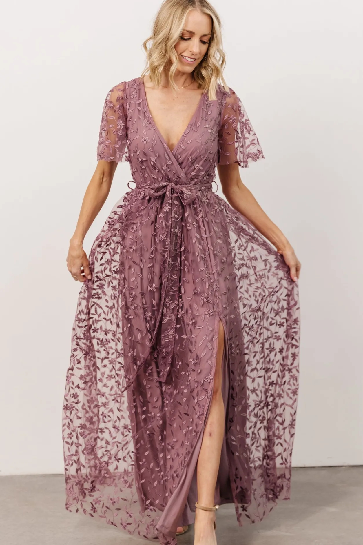 Best Baltic Born Marseille Embossed Maxi Dress | Lavender