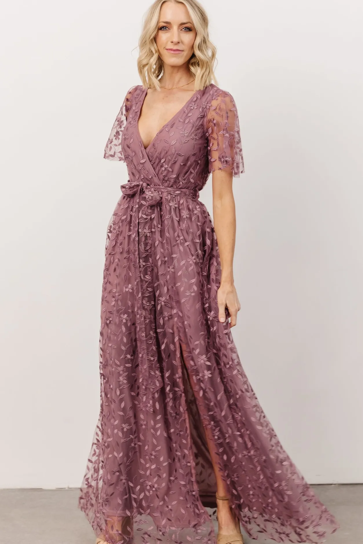 Best Baltic Born Marseille Embossed Maxi Dress | Lavender