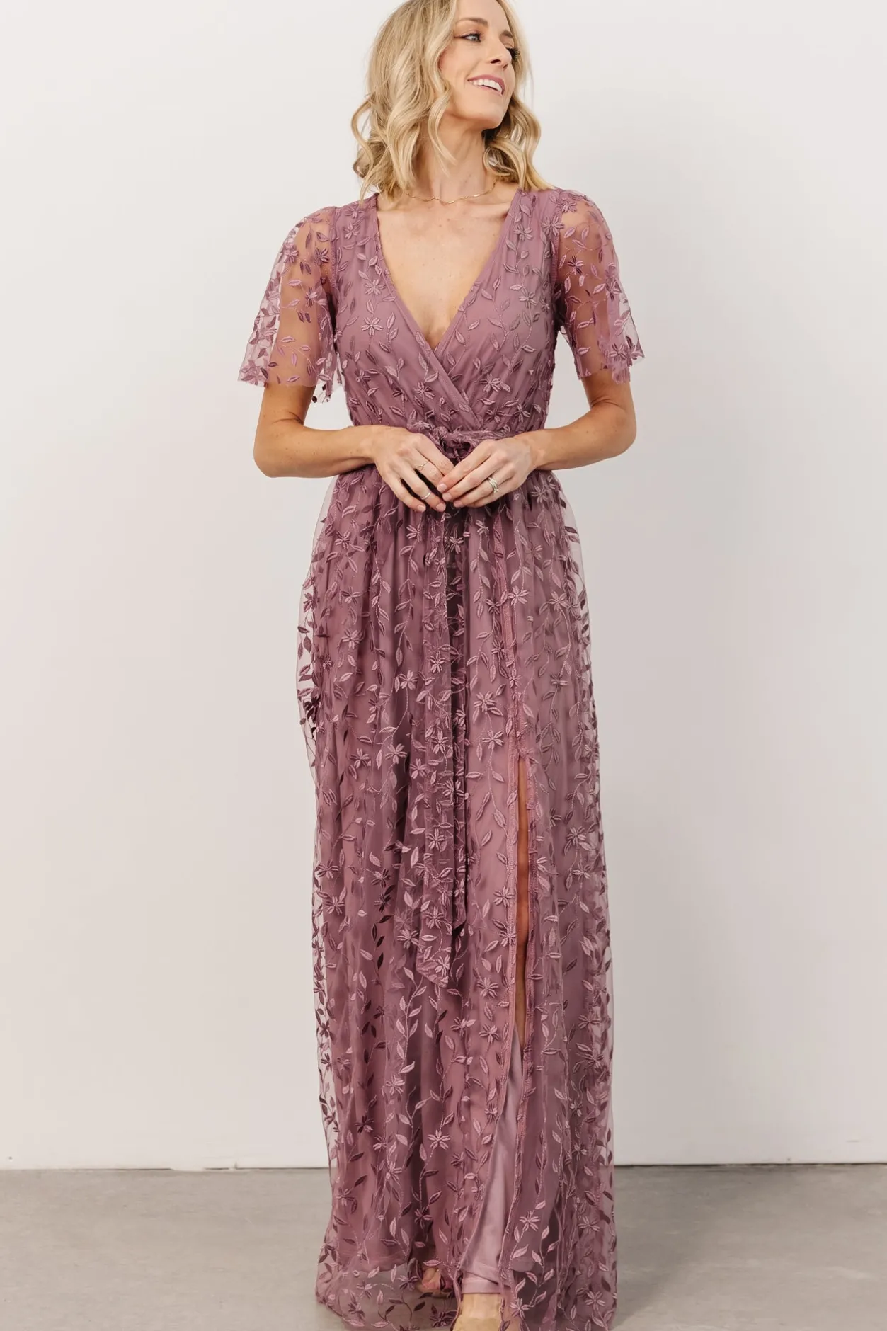 Best Baltic Born Marseille Embossed Maxi Dress | Lavender