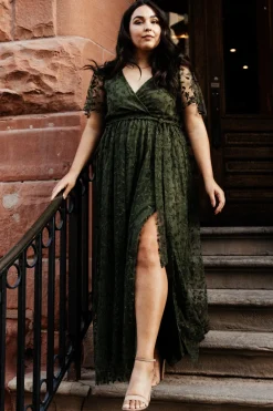Fashion Baltic Born Marseille Embossed Maxi Dress | Olive