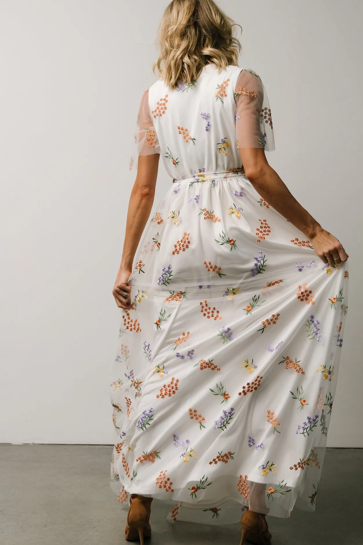 Hot Baltic Born Marseille Embossed Maxi Dress | Meadow Floral MeadowFloral