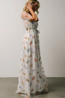 Hot Baltic Born Marseille Embossed Maxi Dress | Meadow Floral MeadowFloral