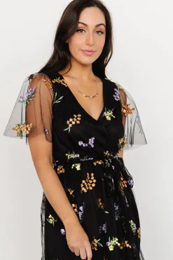 Outlet Baltic Born Marseille Embossed Maxi Dress | Midnight Meadow MidnightMeadow