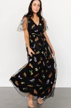 Outlet Baltic Born Marseille Embossed Maxi Dress | Midnight Meadow MidnightMeadow