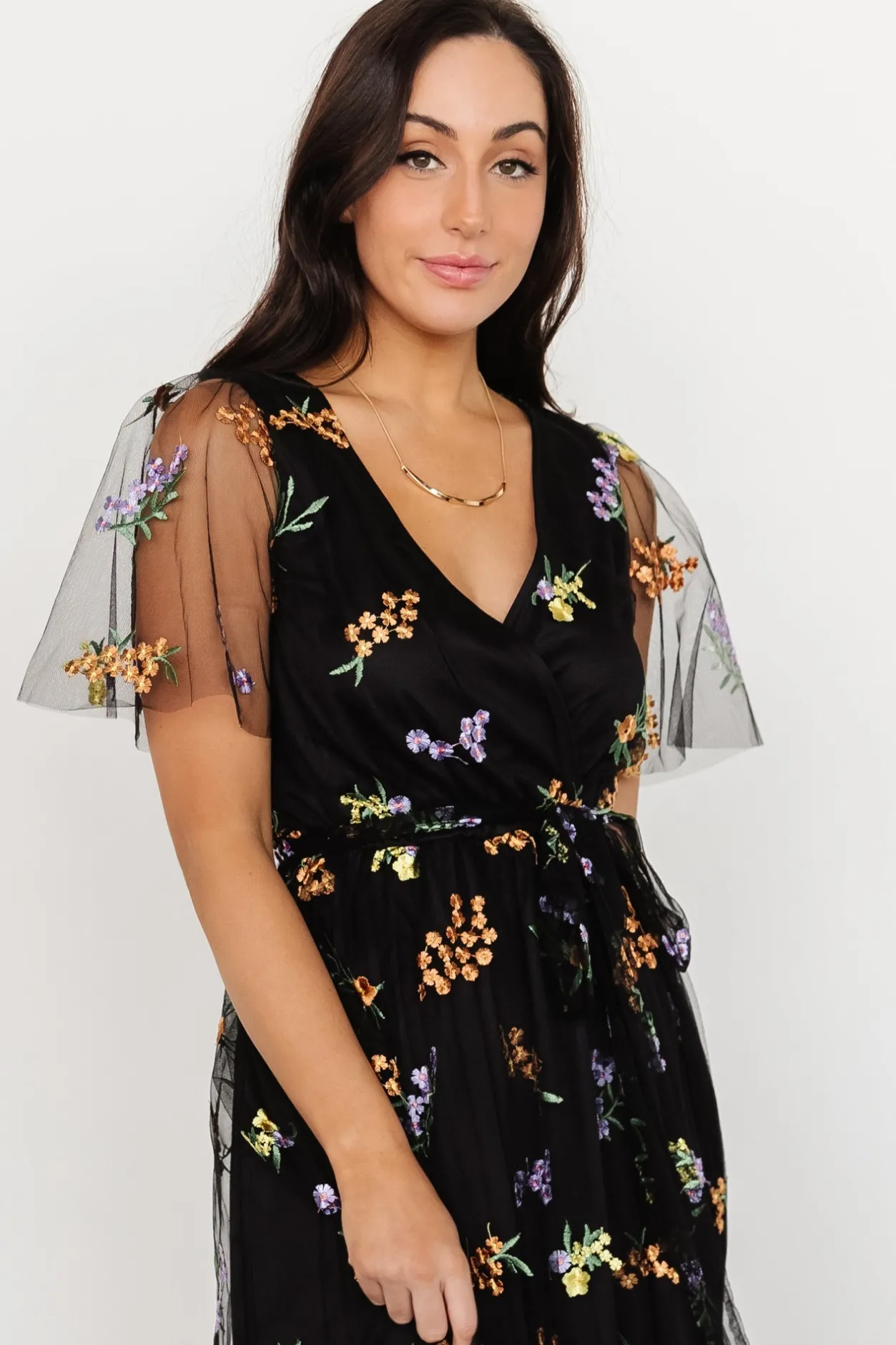 Outlet Baltic Born Marseille Embossed Maxi Dress | Midnight Meadow MidnightMeadow