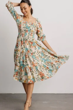 New Baltic Born Marta Smocked Midi Dress | Summer Floral SummerFloral