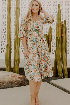 New Baltic Born Marta Smocked Midi Dress | Summer Floral SummerFloral