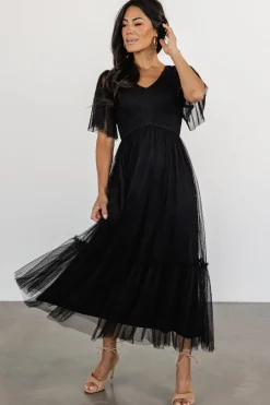 Fashion Baltic Born Martha Smocked Tulle Dress | Black