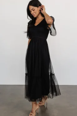 Fashion Baltic Born Martha Smocked Tulle Dress | Black