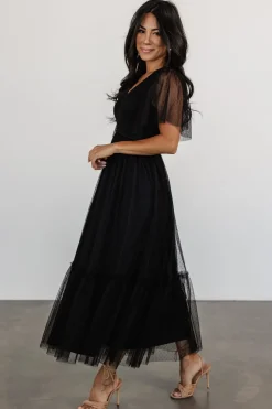Fashion Baltic Born Martha Smocked Tulle Dress | Black