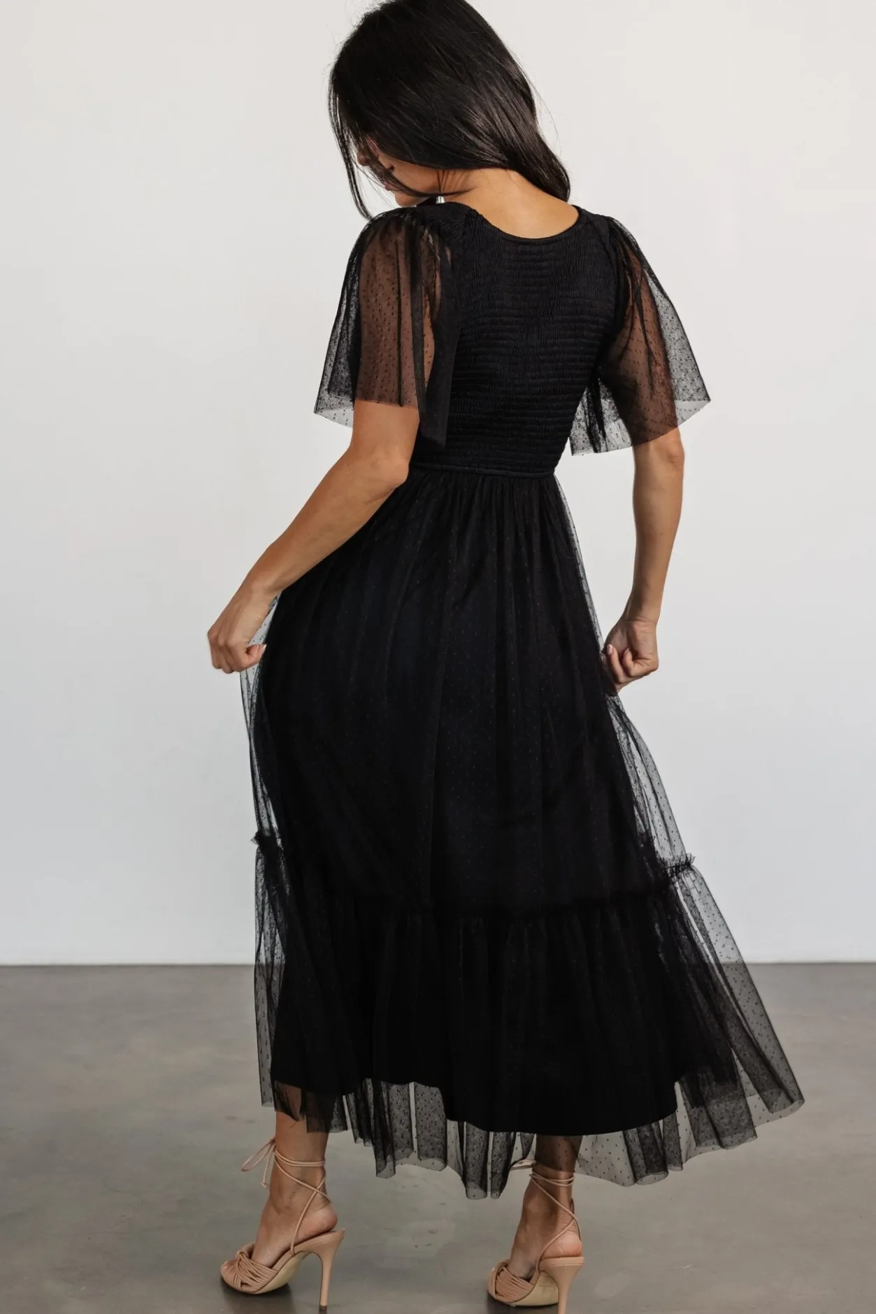 Fashion Baltic Born Martha Smocked Tulle Dress | Black