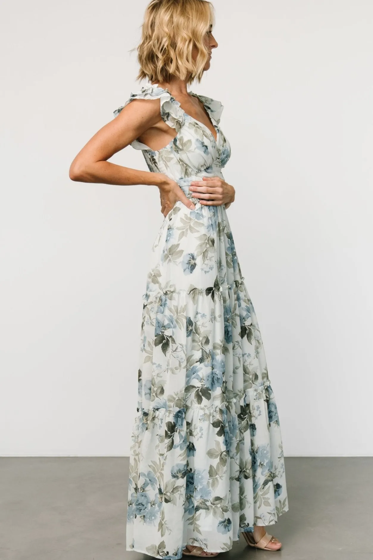 Outlet Baltic Born Martina Maxi Dress | Light Blue Floral LightBlueFloral