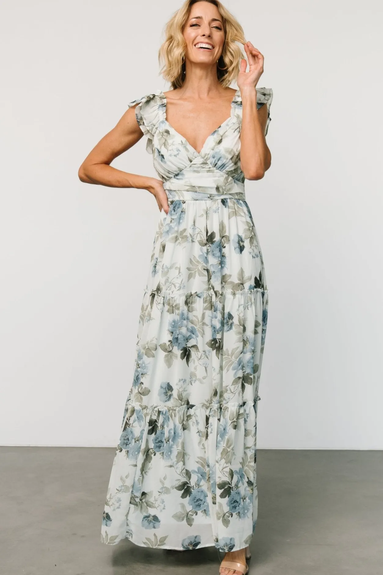 Outlet Baltic Born Martina Maxi Dress | Light Blue Floral LightBlueFloral