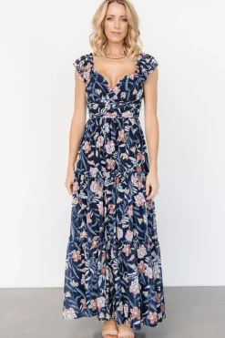 Outlet Baltic Born Martina Maxi Dress | Navy Multi NavyMulti