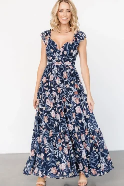 Outlet Baltic Born Martina Maxi Dress | Navy Multi NavyMulti