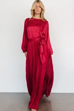 Online Baltic Born Marva Pleated Maxi Dress | Wine