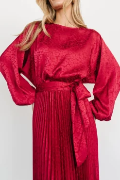 Online Baltic Born Marva Pleated Maxi Dress | Wine