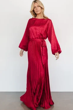 Online Baltic Born Marva Pleated Maxi Dress | Wine