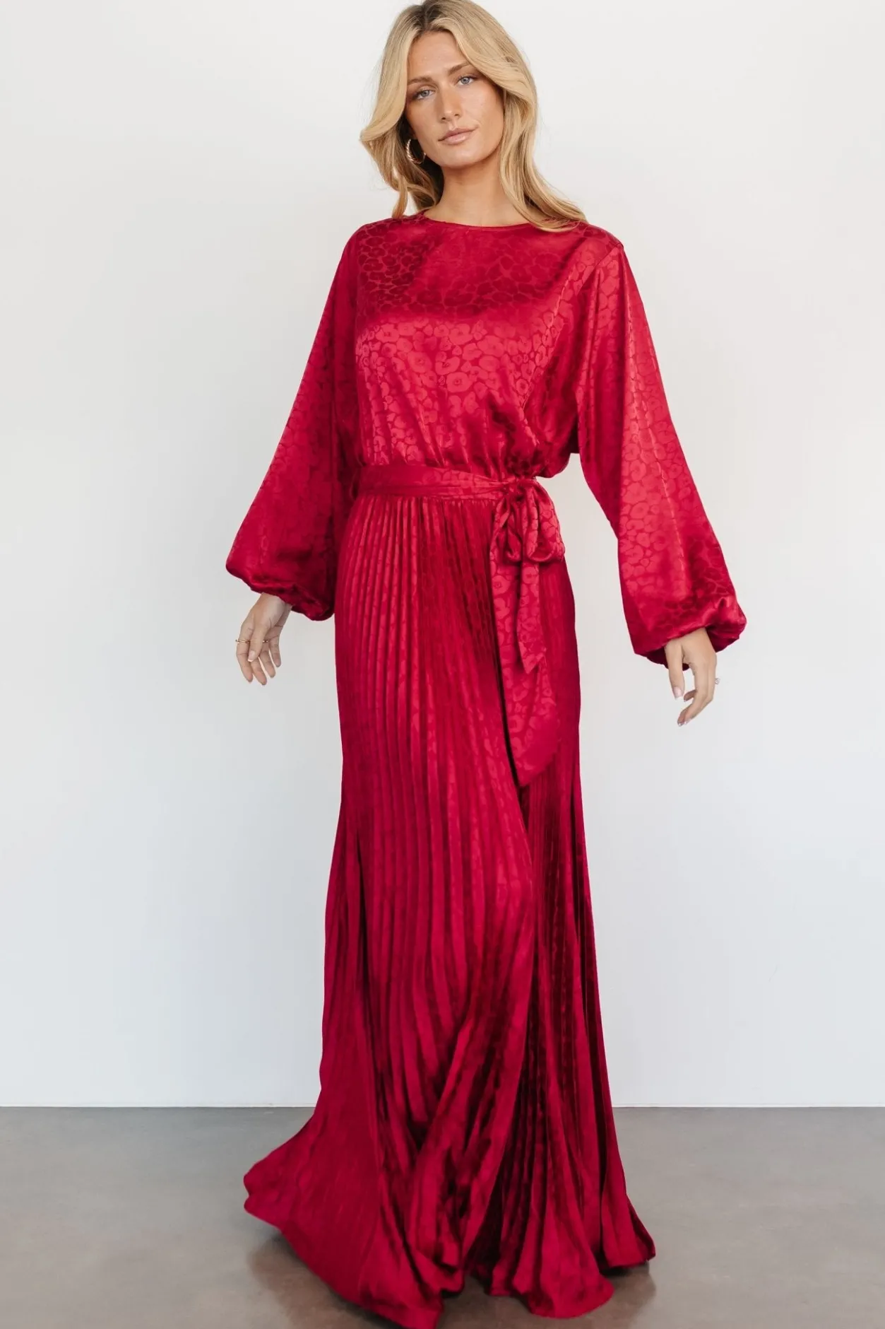 Online Baltic Born Marva Pleated Maxi Dress | Wine