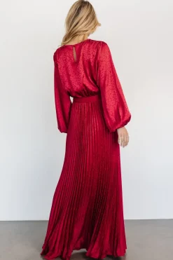 Online Baltic Born Marva Pleated Maxi Dress | Wine
