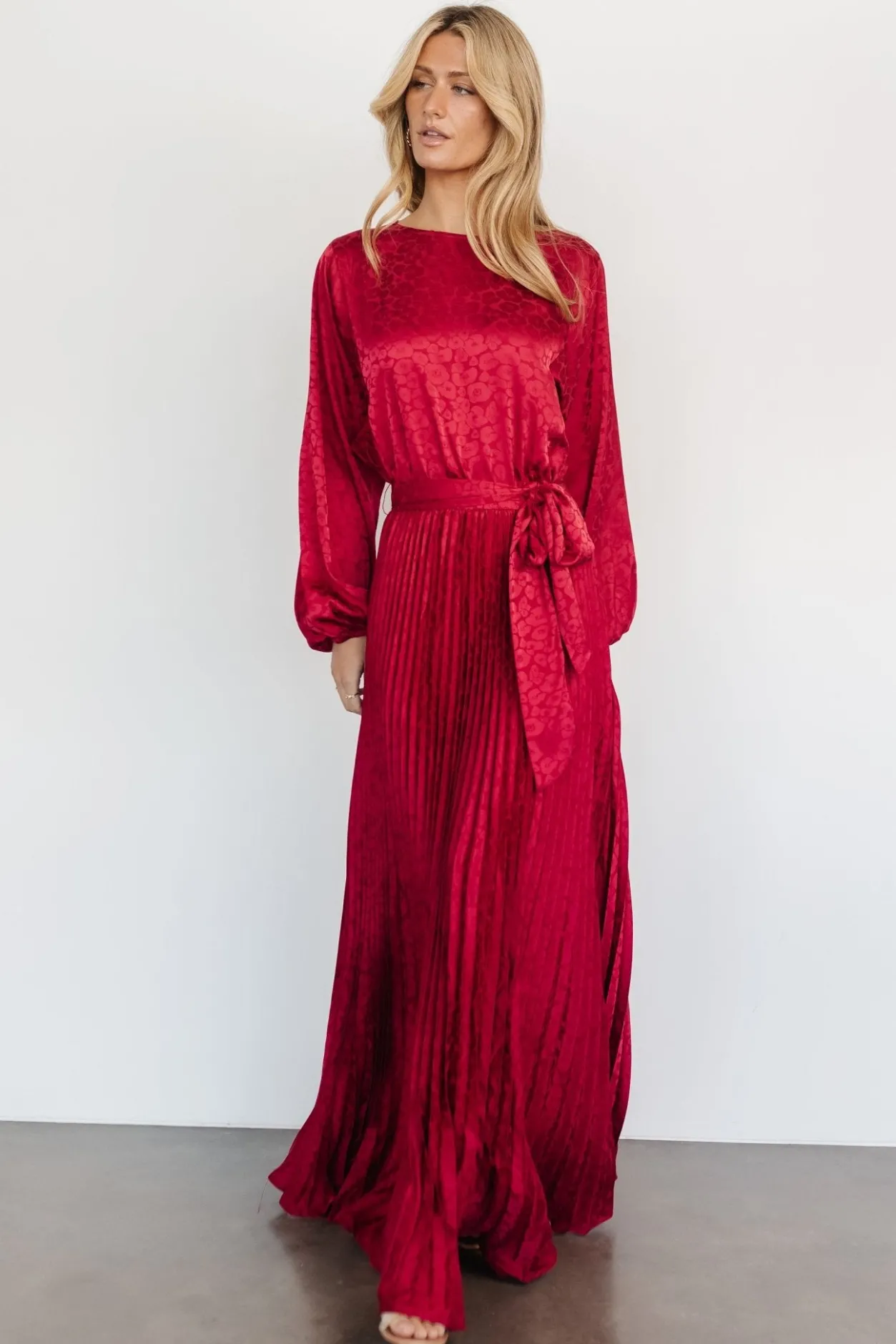 Online Baltic Born Marva Pleated Maxi Dress | Wine