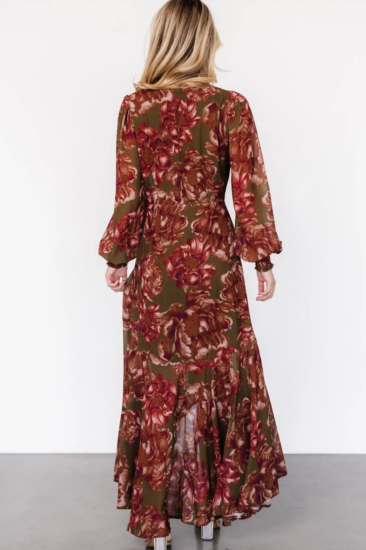 Outlet Baltic Born Maryana Ruffle Dress | Olive Floral OliveFloral