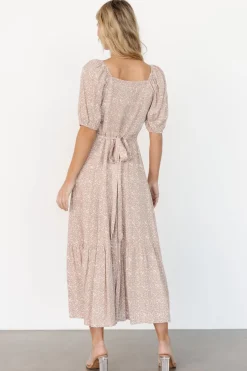 Discount Baltic Born Mathilda Button Maxi Dress | Beige Floral BeigeFloral