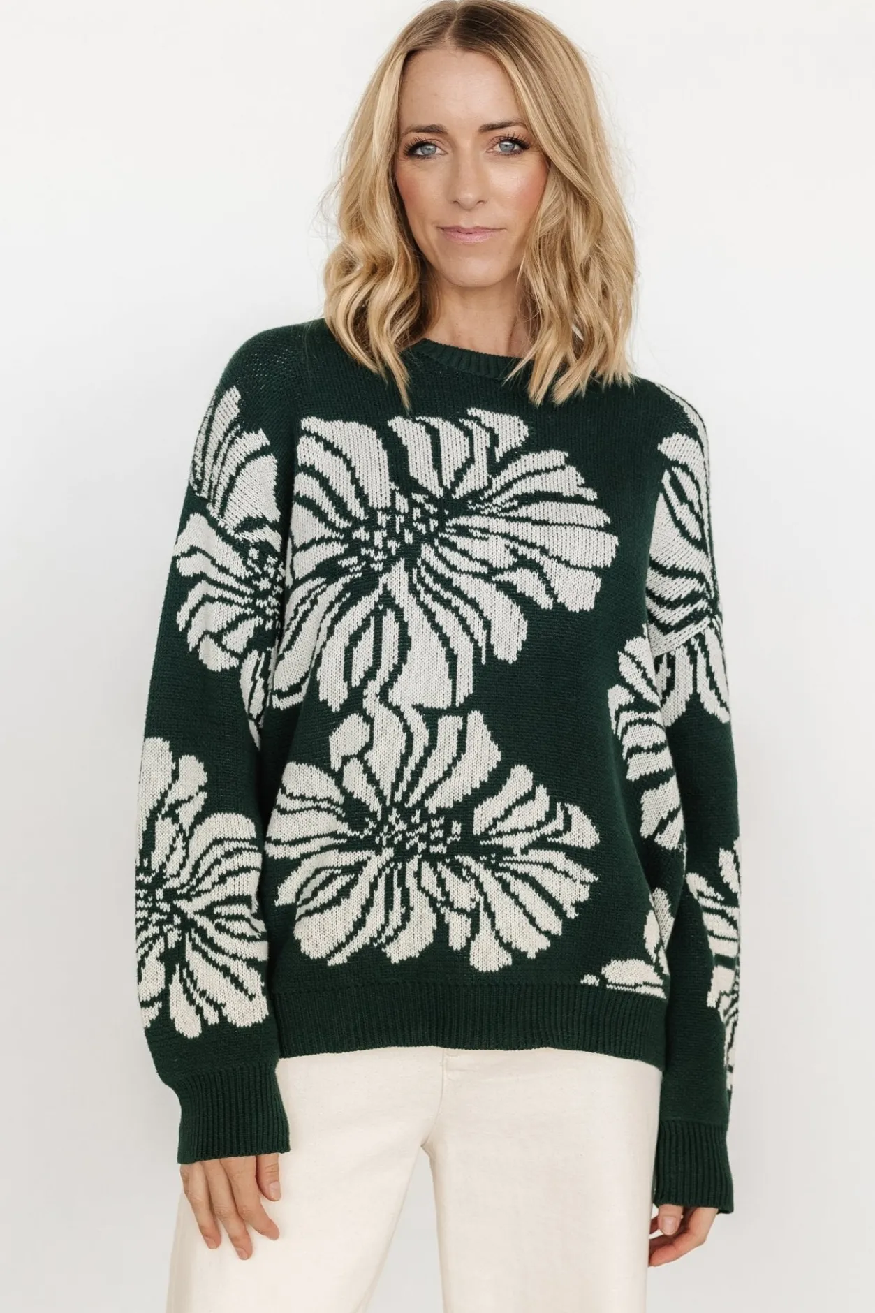Online Baltic Born Maude Sweater | Green + Off White Green+OffWhite