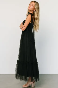 Outlet Baltic Born Mavani Swiss Dot Tulle Maxi Dress | Black