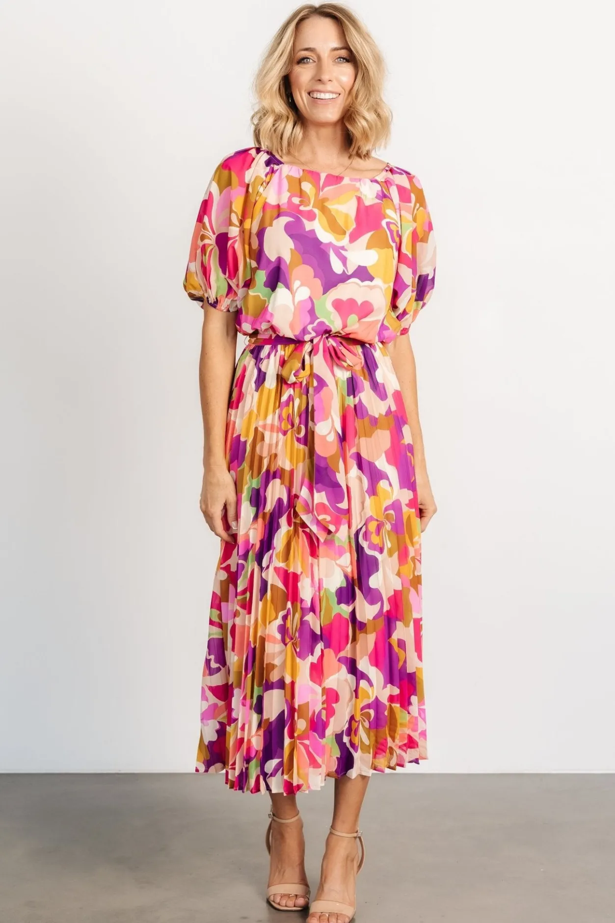 Sale Baltic Born Maven Midi Dress | Multi Print MultiPrint